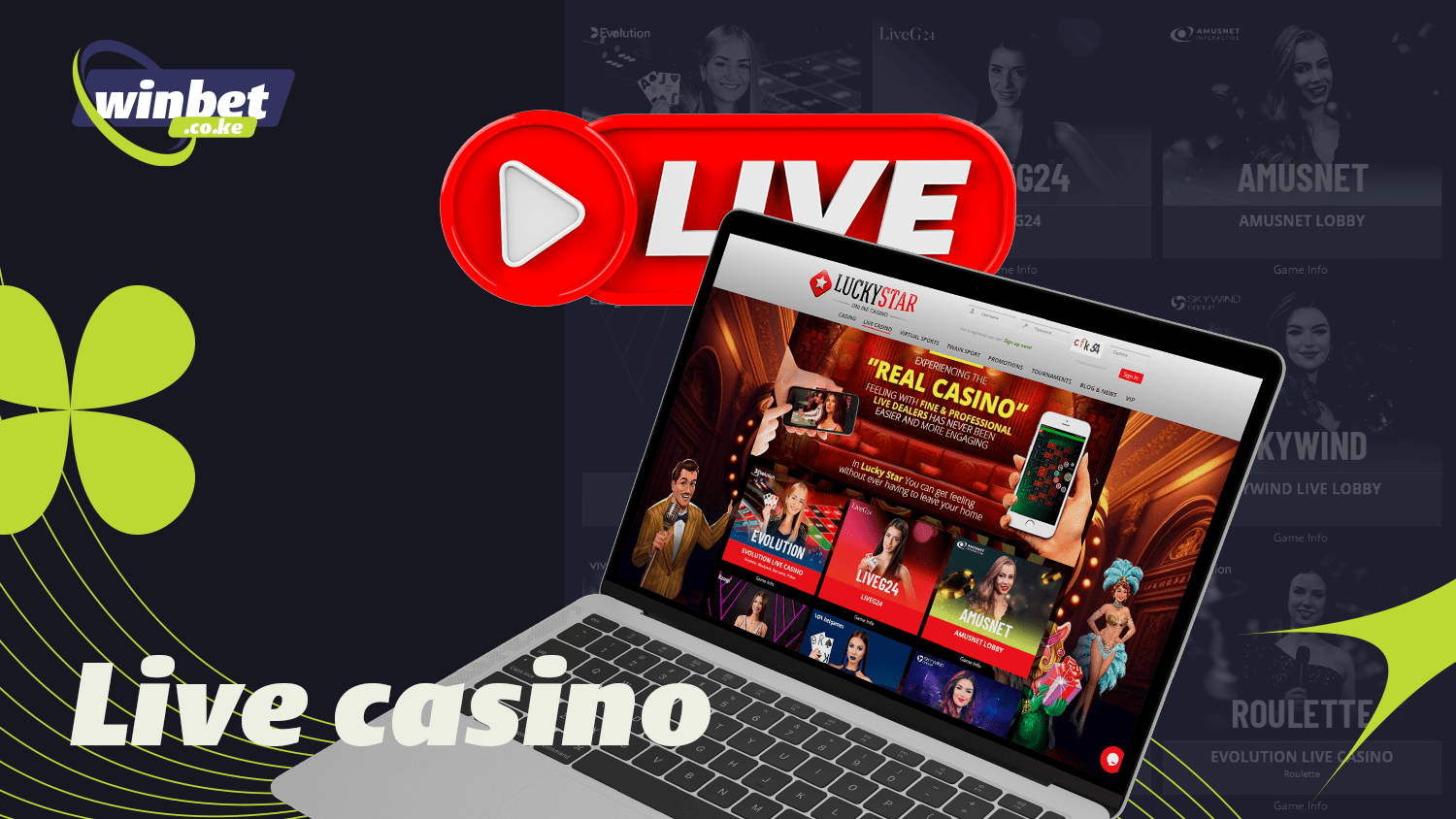 At Lucky Star, there is the option to play live casino games