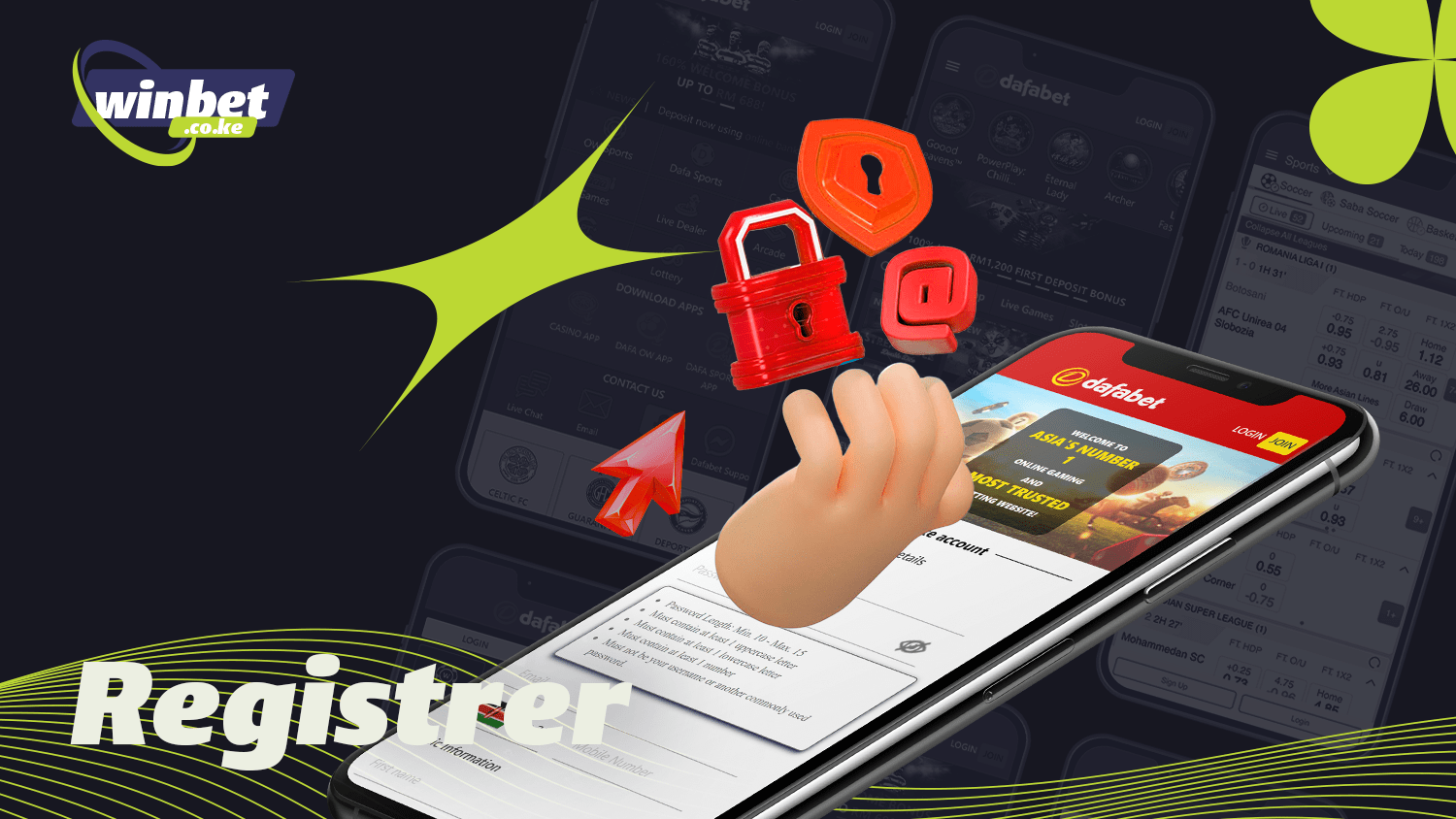 Register to use Dafabet mobile application