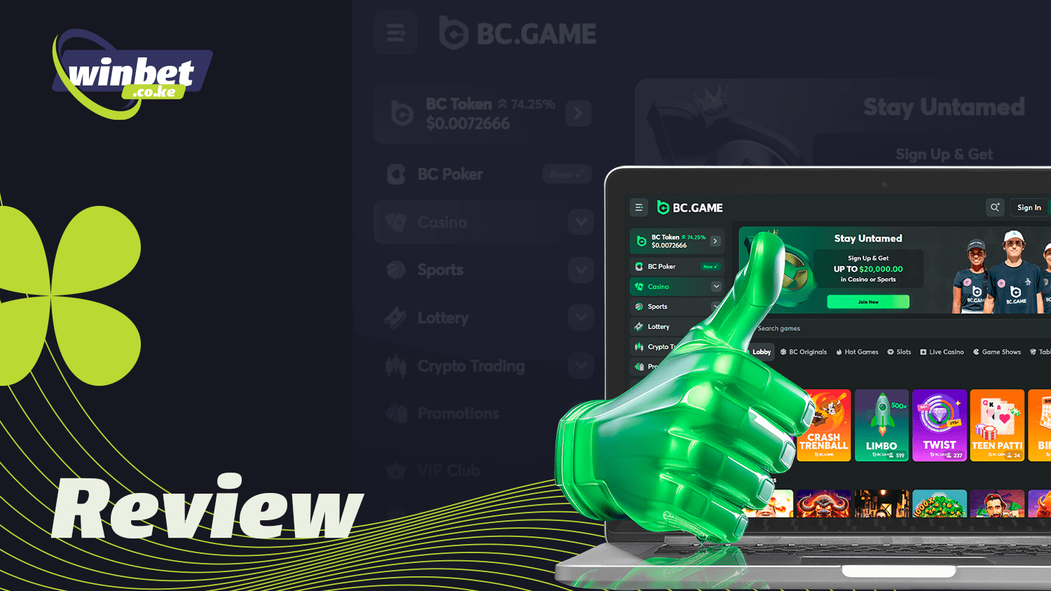 To access betting and casino at BC.Game Kenya