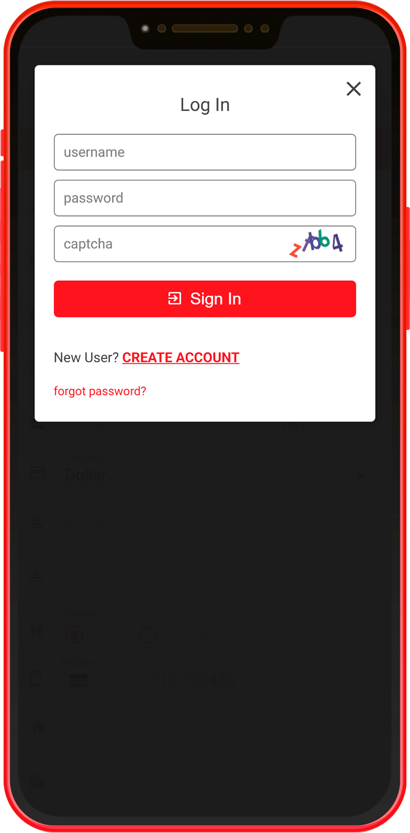 Login to the Lucky Star Kenya app account