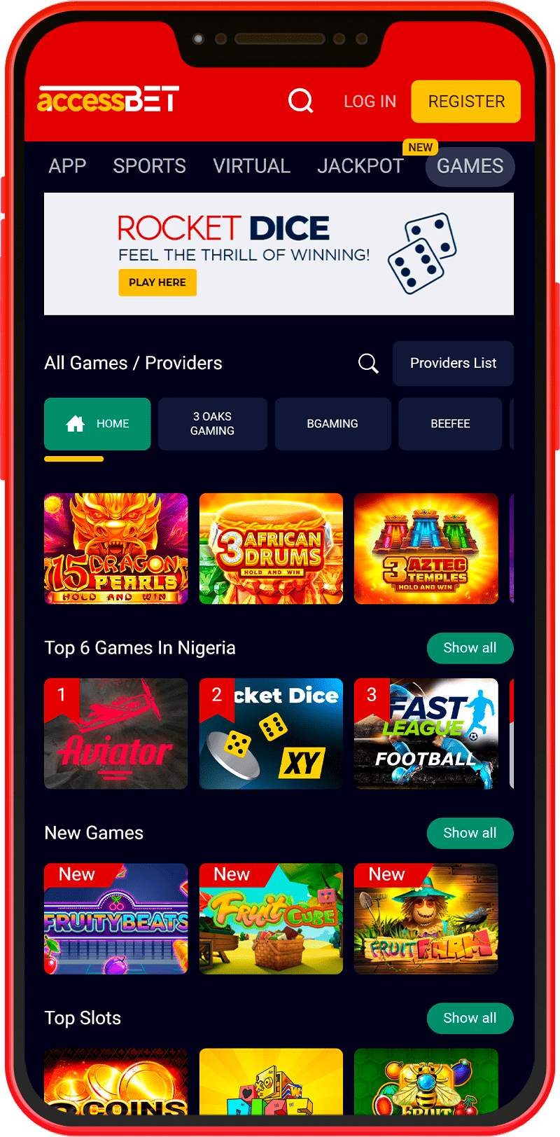 Accessbet mobile app casino in Kenya