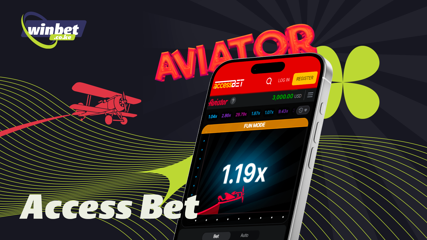 Play and win from your mobile device in Access Bet Aviator