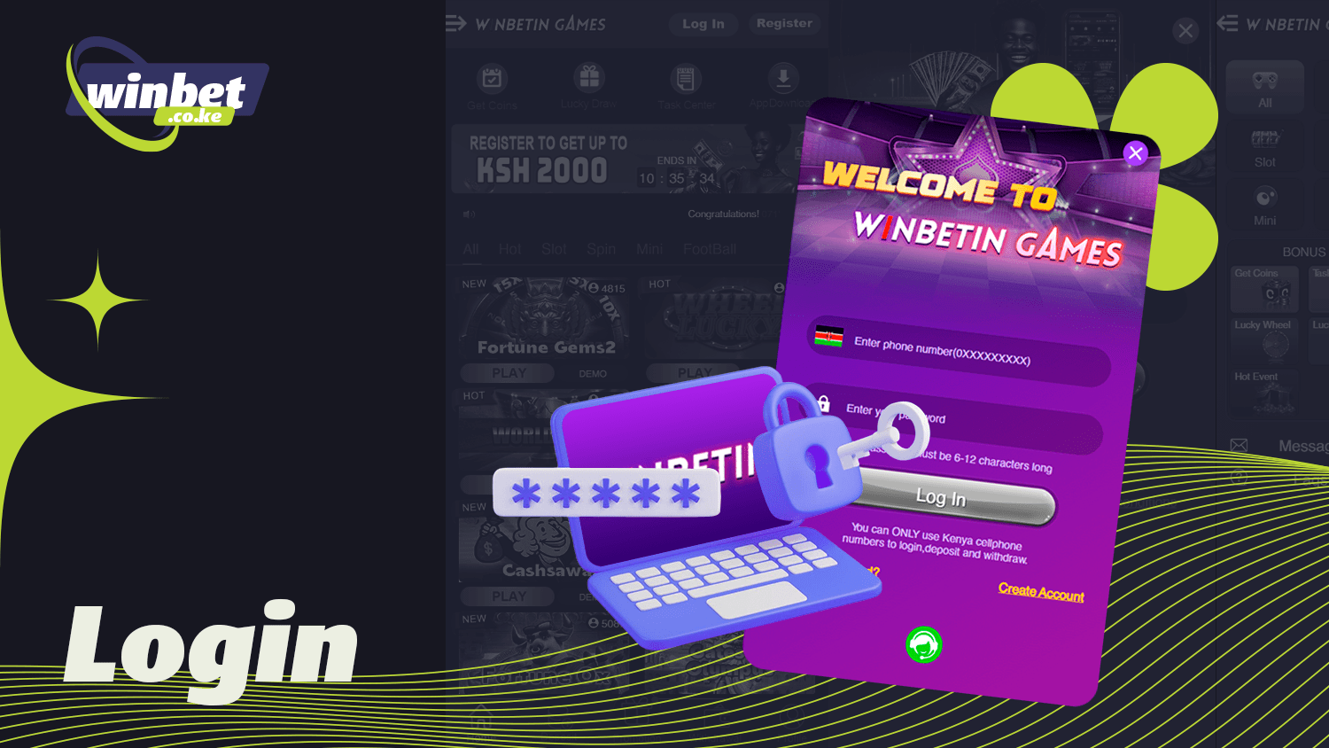 You must log into your Winbetin account to bet on sports