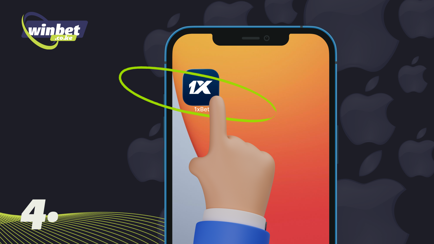 Open the 1xbet app for iOS on your smartphone and start placing bets