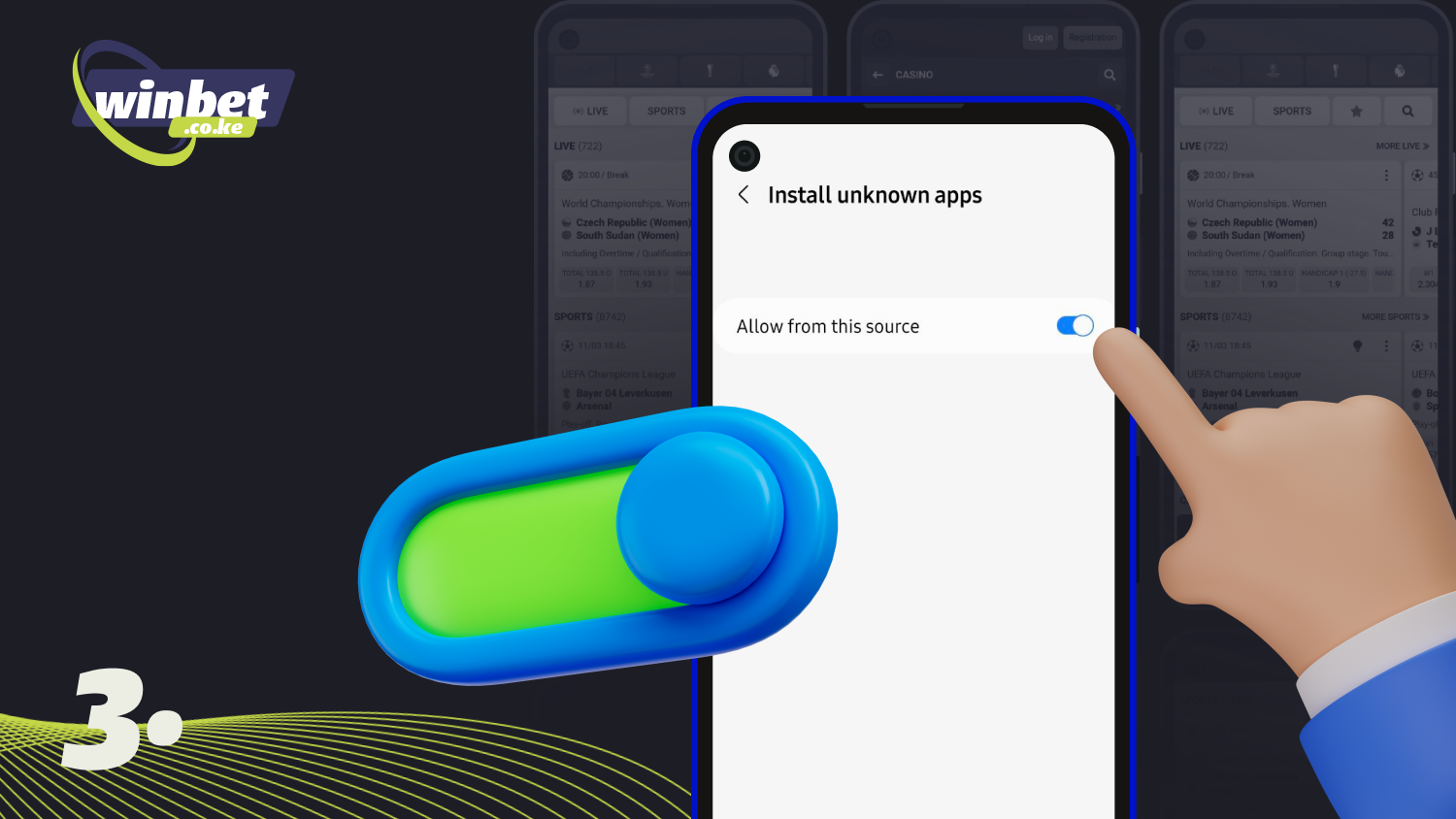 Allow installation of apps from unknown sources to install the Paripesa APK