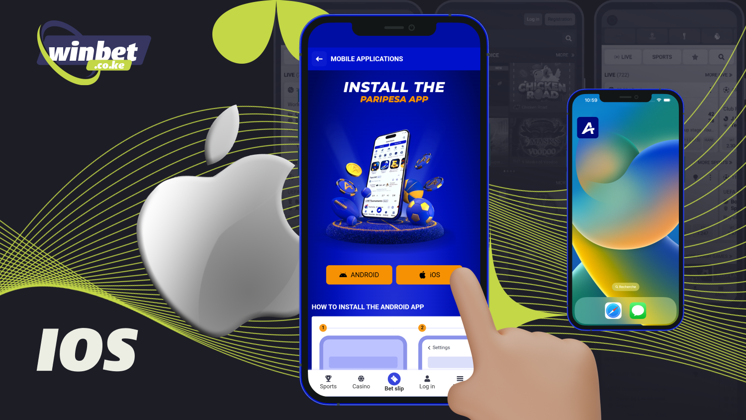 iOS users in Kenya can download and install the Paripesa app via the official website