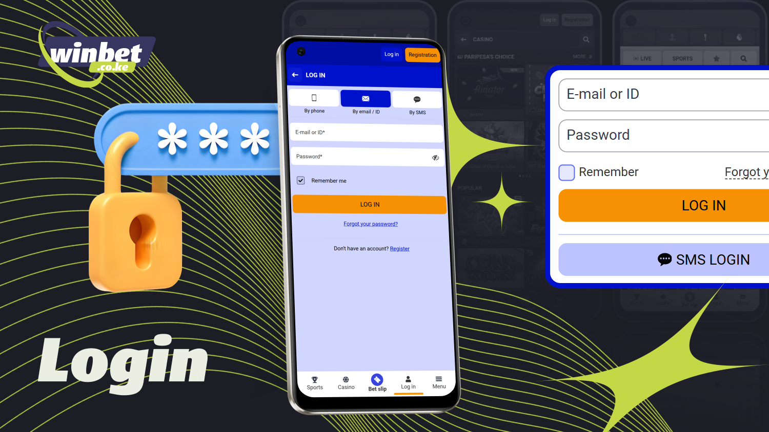 In the Paripesa app, Kenyan users can log in to their account by entering their email address, phone number, or ID and password