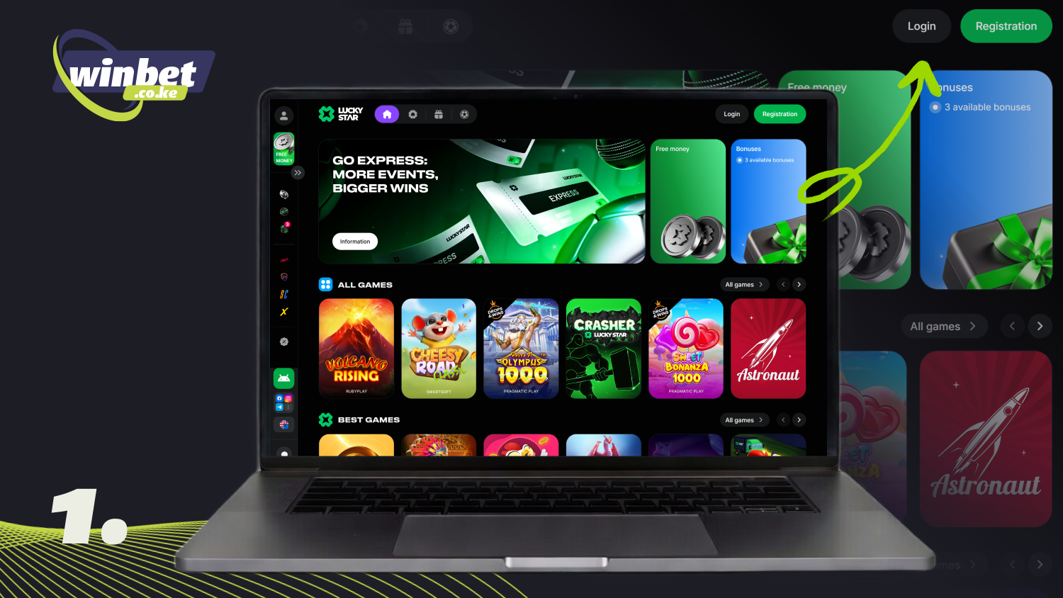 To log in to your Lucky Start Kenya account, click the Log In button at the top of the page