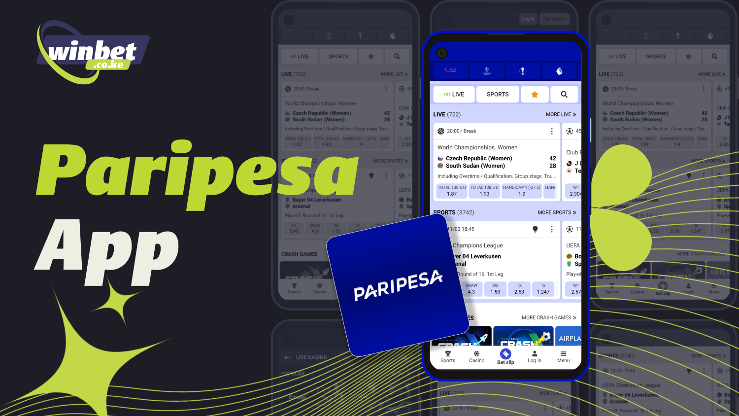The Paripesa app for Kenyan users offers quick access to over 50 sports and 1,000 casino games