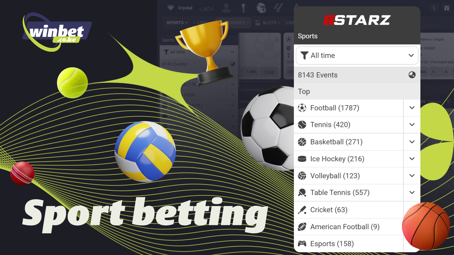 888starz Kenya offers betting on more than 40 sports with a variety of markets, single and express bets
