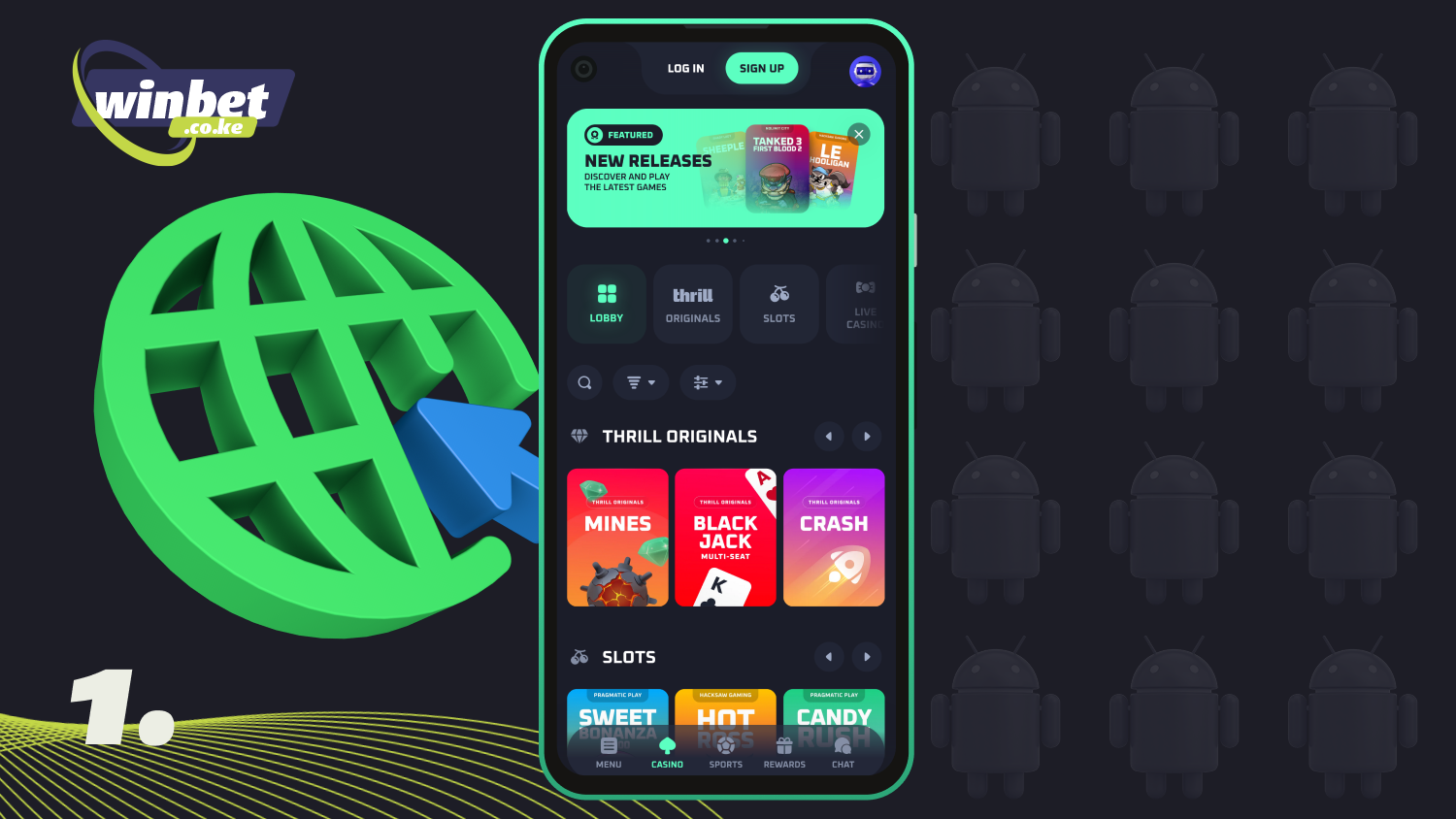 Go to the Thrill website to download the Android app