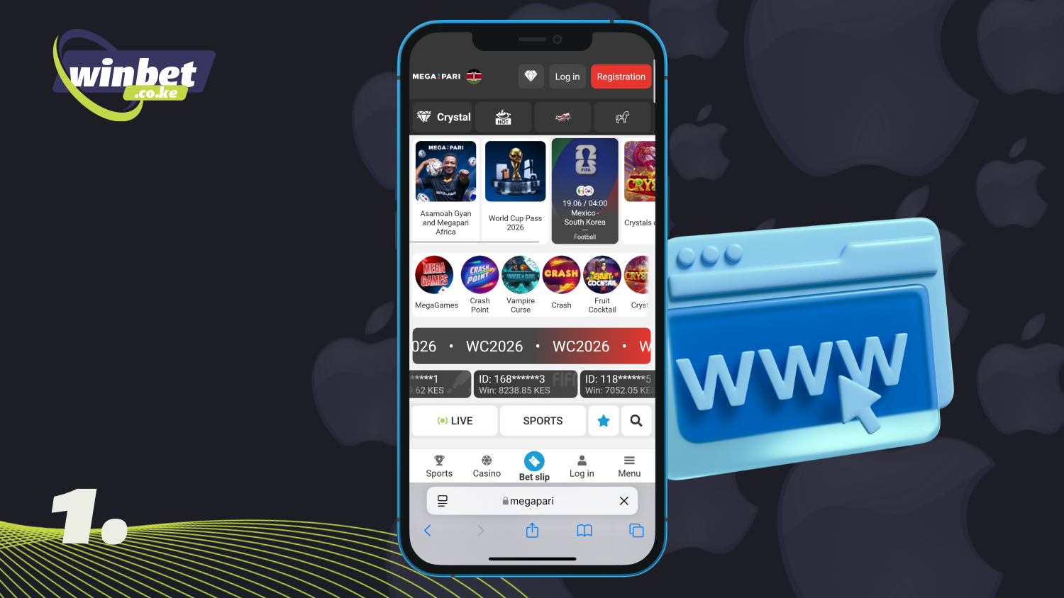 Go to the official Megapari website to download the iOS app