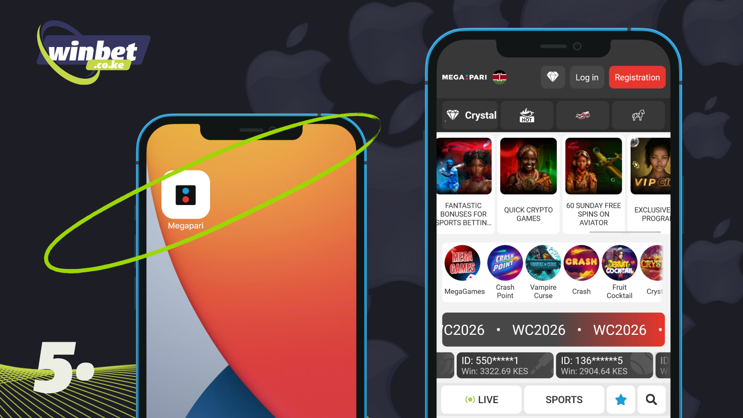 Open the Megapari app and start playing in the casino