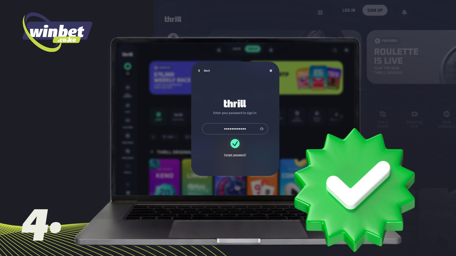 Enter your two-factor authentication code to log in to Thrill
