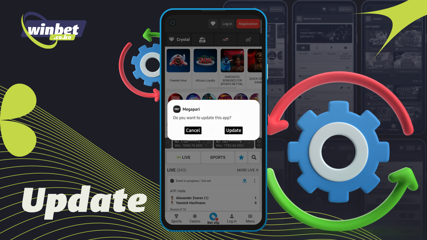 To update the Megapari app, download the latest version from the official website