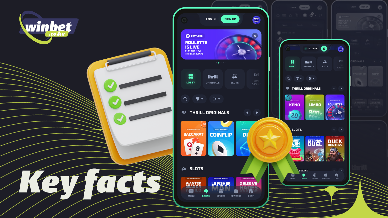 The Thrill app is a licensed crypto platform for sports betting and casino games, available on Android and iOS