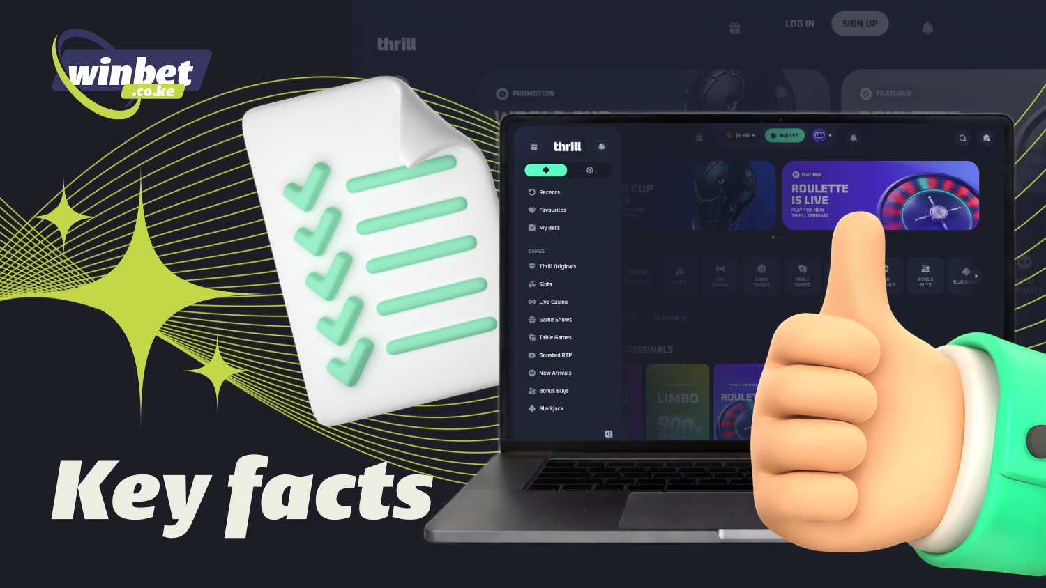 Thrill Kenya, a crypto bookmaker and casino that supports more than 18 cryptocurrencies