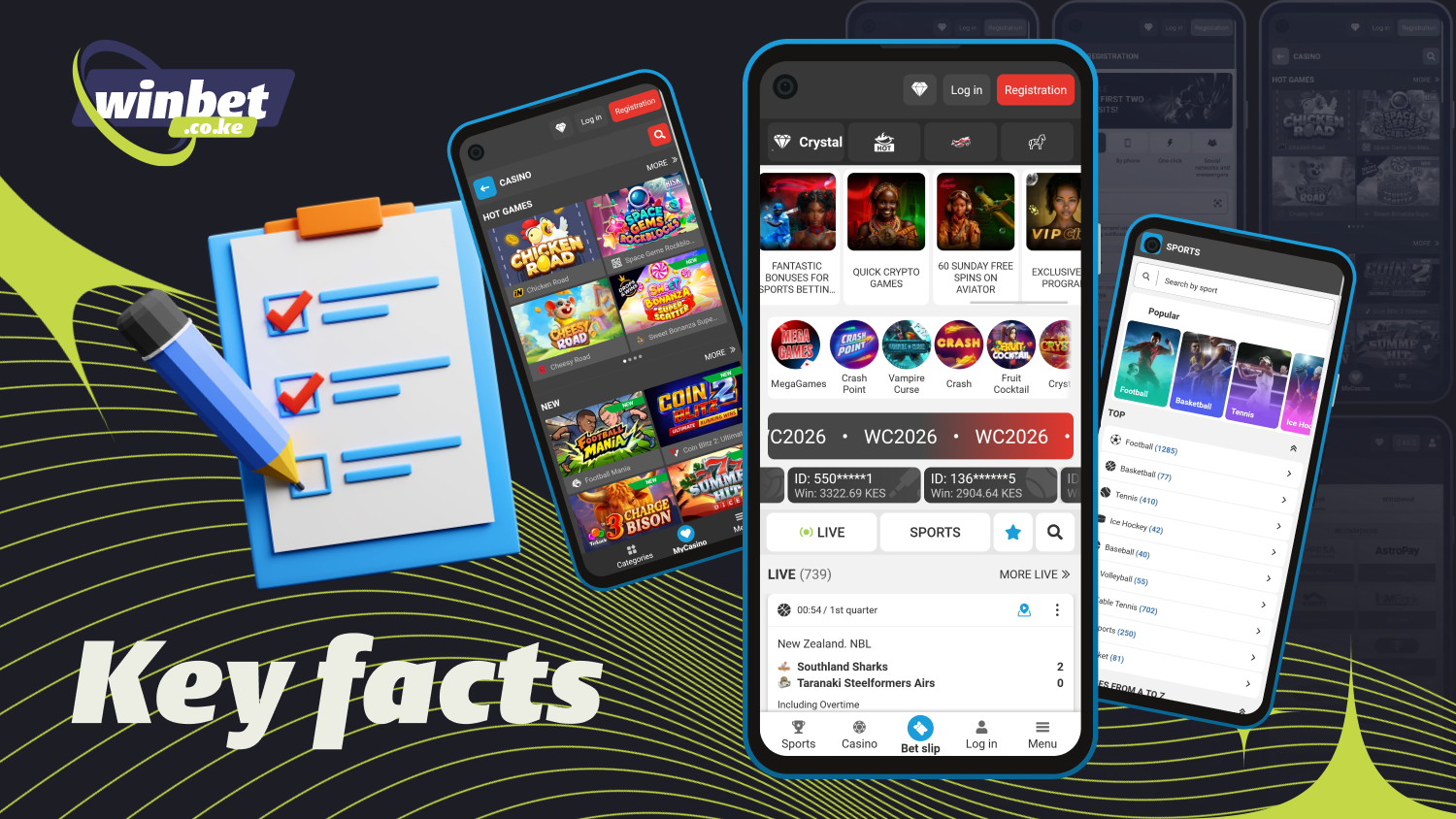 The Megapari app supports KES, is available for Android and iOS, and offers more than 43 sports and over 7,000 casino games