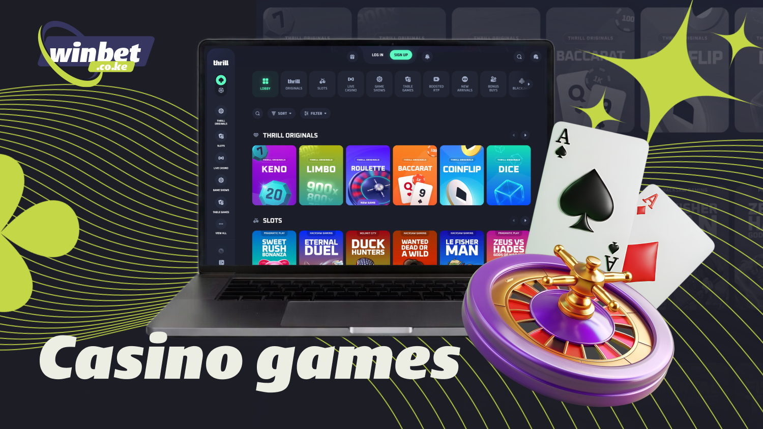 Thrill Casino offers slots, live games, and its own crash games with high RTP